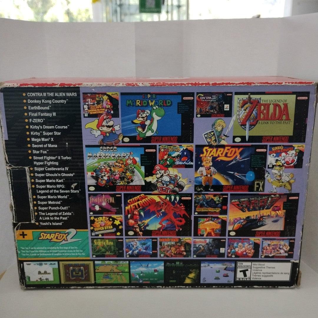 CONSOLA DE VIDEOJUEGO NINTENDO SUPER NES CLASSIC EDITION 21 JUEGOS PRECARGADOS (SEMINUEVO)