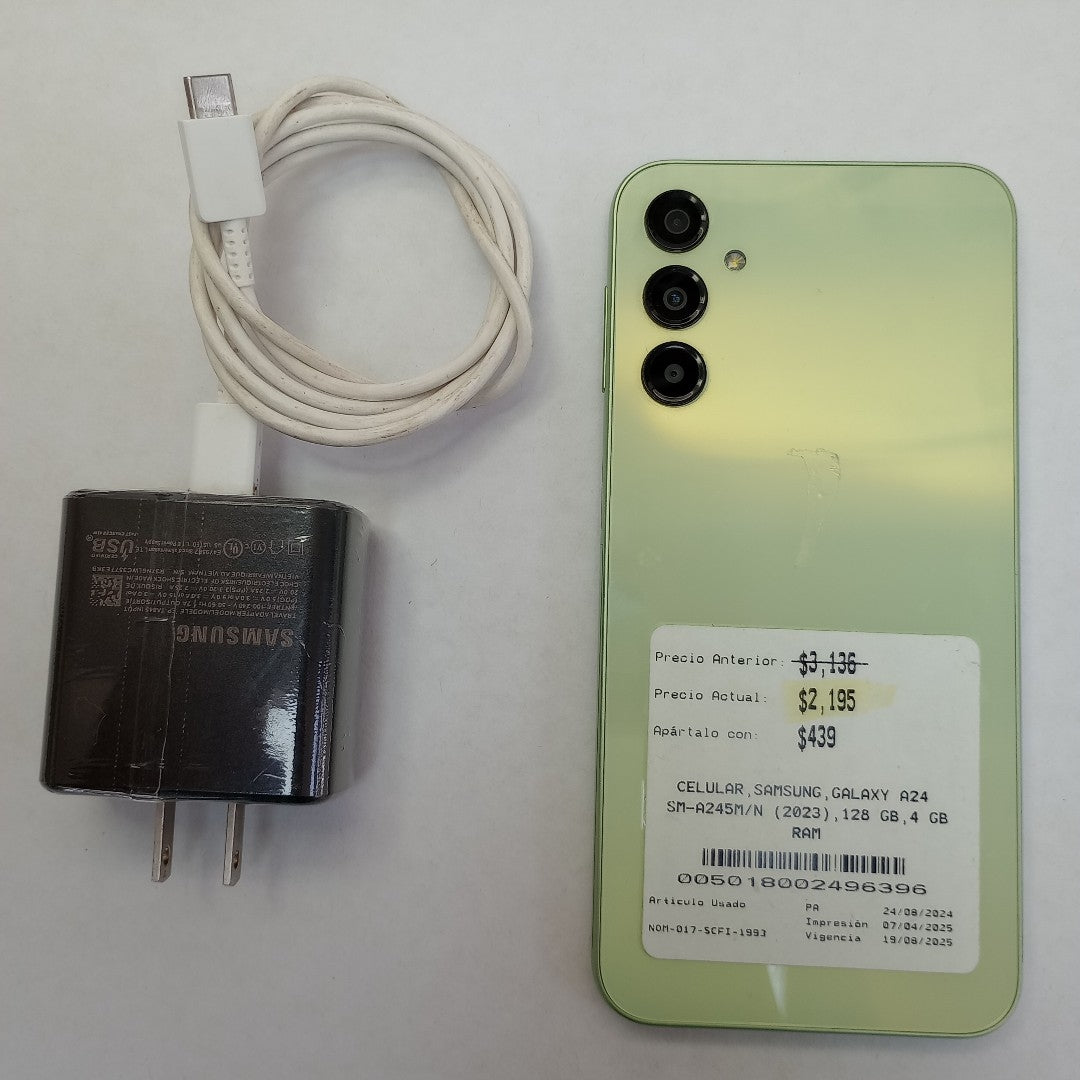 CELULAR SAMSUNG GALAXY A24 SM-A245M/N (2023) 128 GB 4 GB RAM (SEMINUEVO)