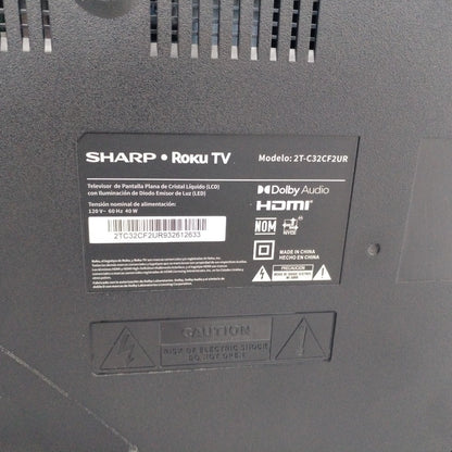 PANTALLA SHARP 2T-C32CF2UR (2020) 32&quot; LED HD (SEMINUEVO)