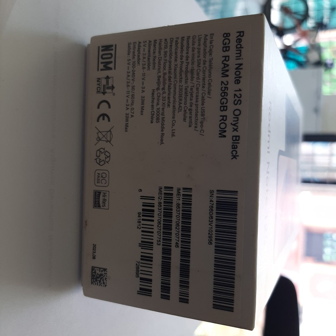 CELULAR XIAOMI REDMI NOTE 12S 2303ERA42L (2023) 256 GB 8 GB RAM (SEMINUEVO)