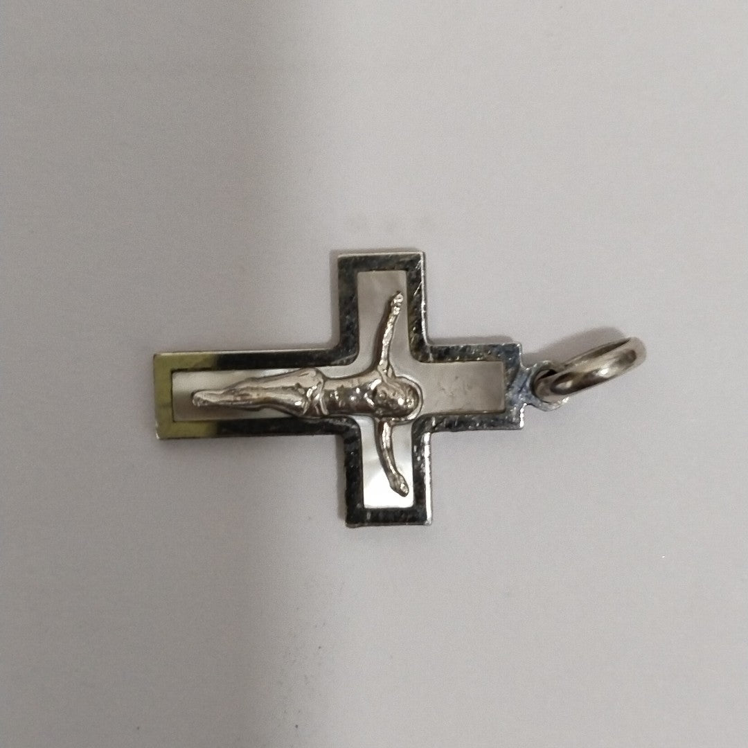 10034REL42100B421 FRD4 CRUZ CON CRISTO O/B ORO 14K 1.2GRS (NUEVO)