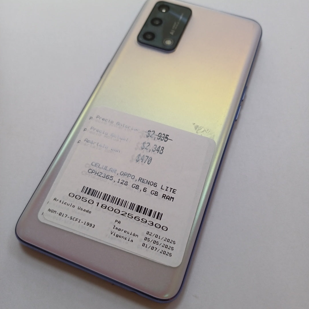CELULAR OPPO  RENO6 LITE CPH2365 128 GB 6 GB RAM (SEMINUEVO)