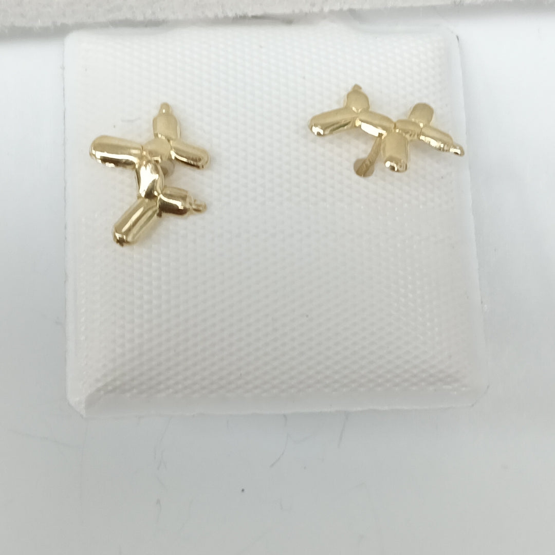 BROQUELES ORO 14K 1 GRS (NUEVO)