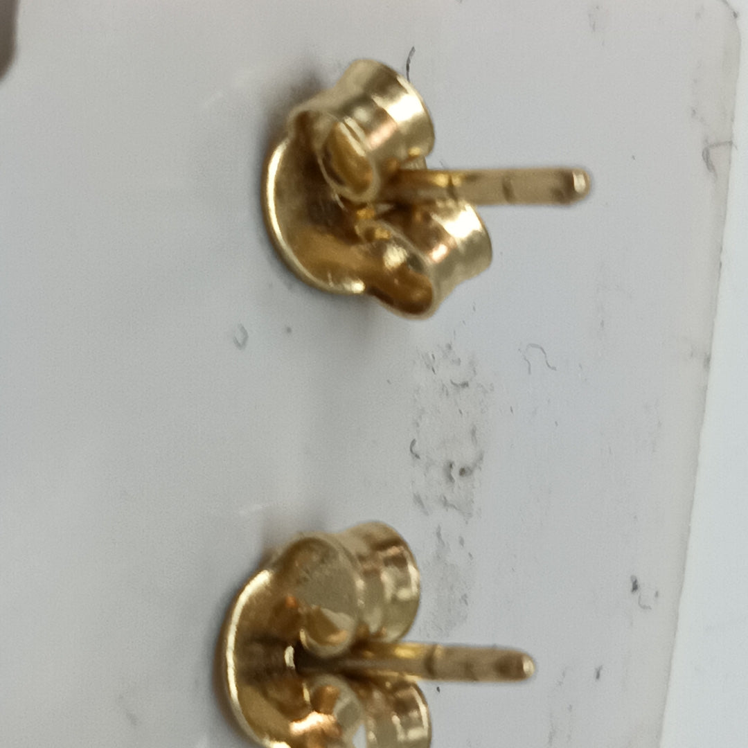 10021BRO44800B448 FRD4 BROQUEL DE FLOR 5 HOJAS CON UNA CIRCONIA ORO 14K 1GRS (NUEVO)