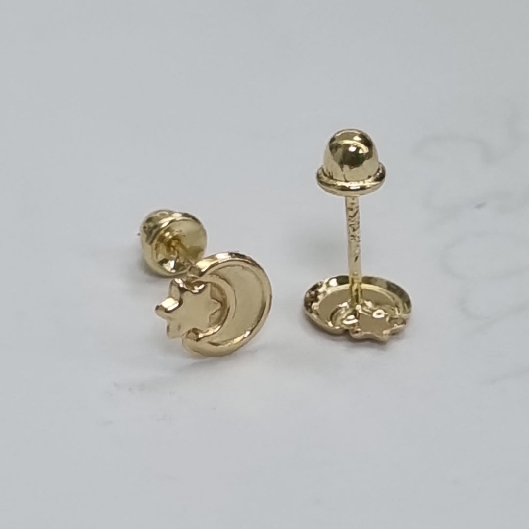 BROQUELES ORO 14K 1 (NUEVO)