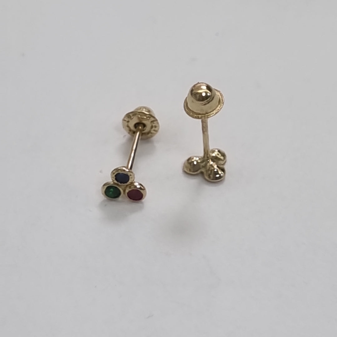 BROQUELES ORO 14K 1 (NUEVO)