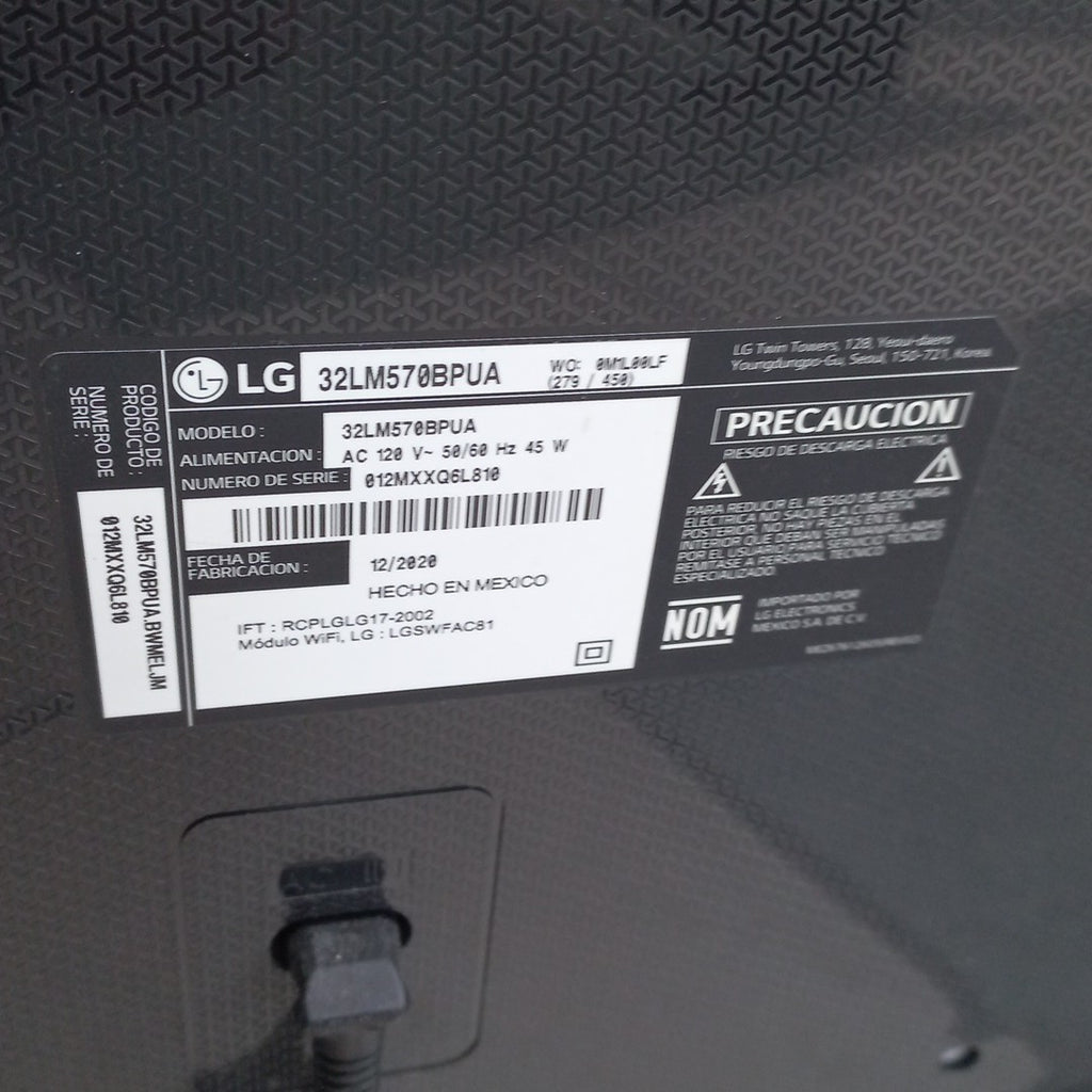 PANTALLA LG 32LM570BPUA (2021) 32" LED HD (SEMINUEVO)