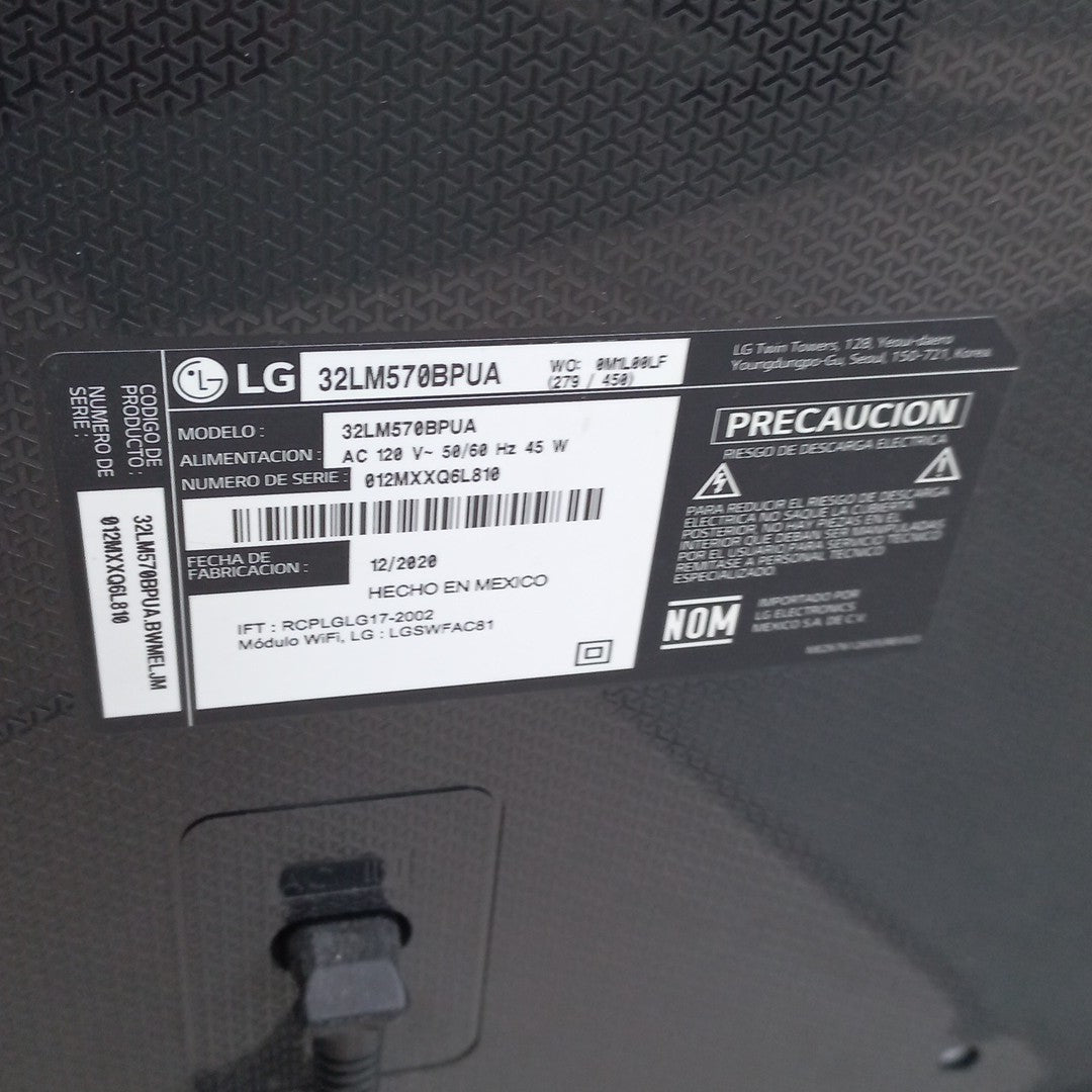 PANTALLA LG 32LM570BPUA (2021) 32" LED HD (SEMINUEVO)