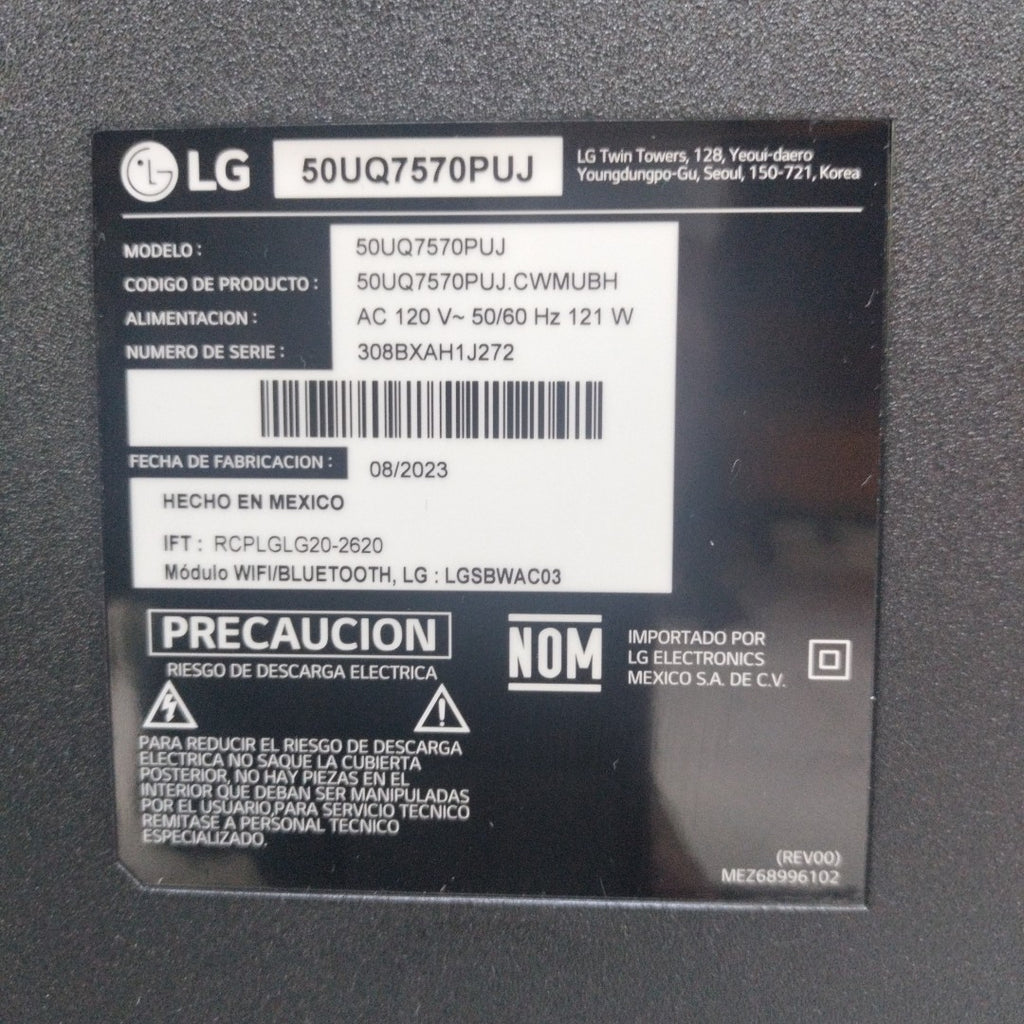 PANTALLA LG 50UQ7570PUJ (2023) 50" LED 4K (SEMINUEVO)