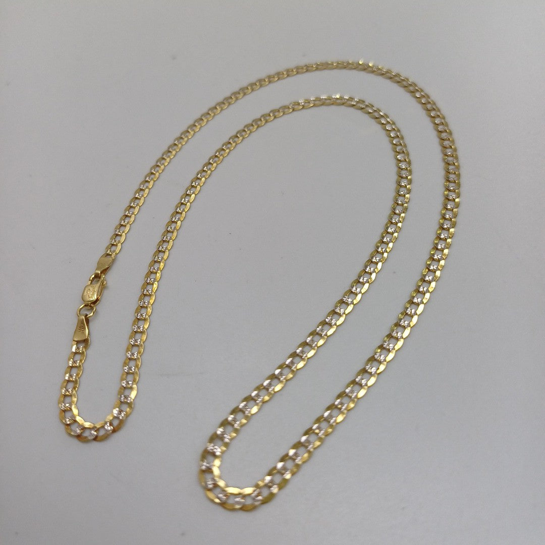 CADENAS BARBADA DIAMANTADA ORO 14K 6.2 (NUEVO)