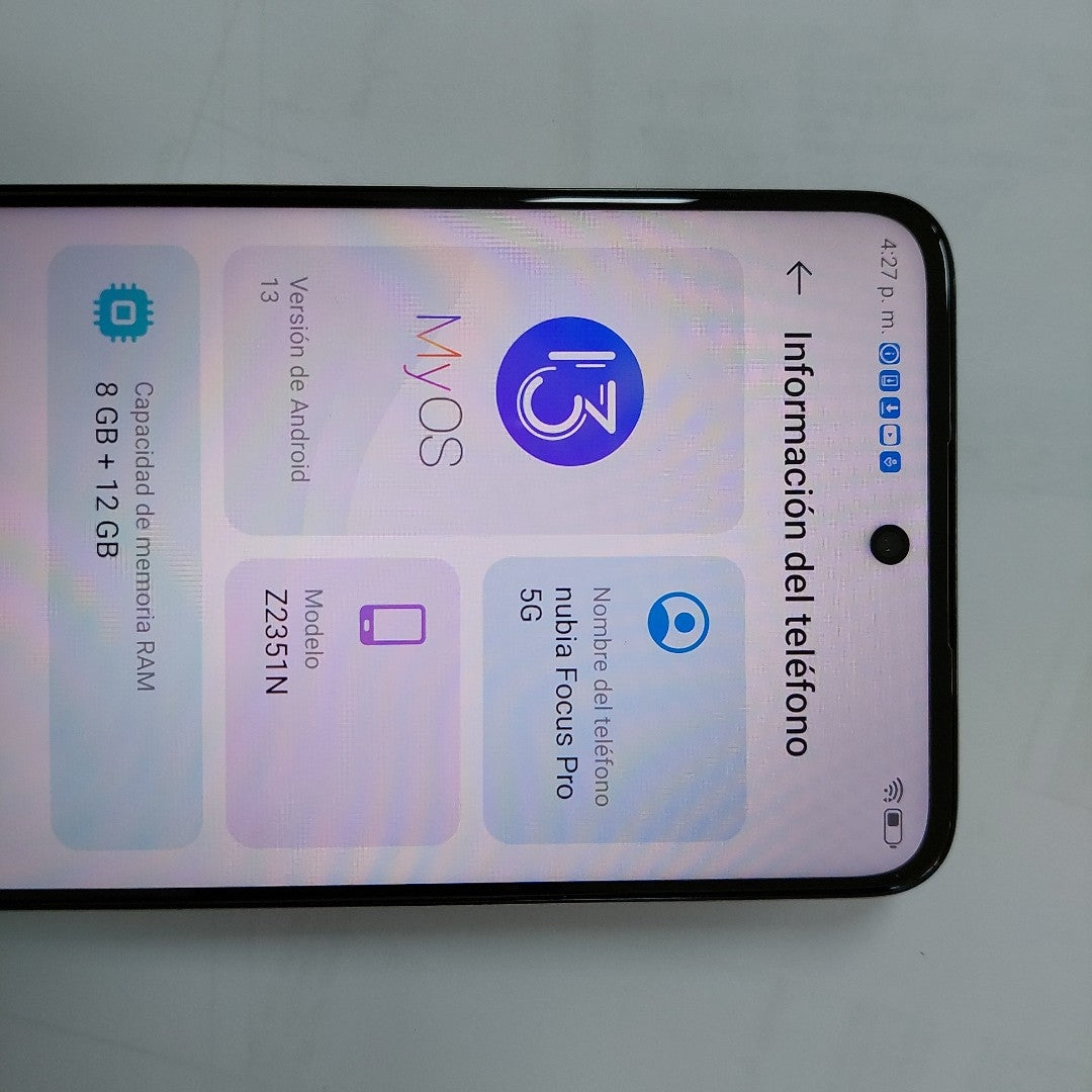 CELULAR NUBIA  FOCUS PRO 5G Z2351N 256 GB 8 GB RAM (SEMINUEVO)