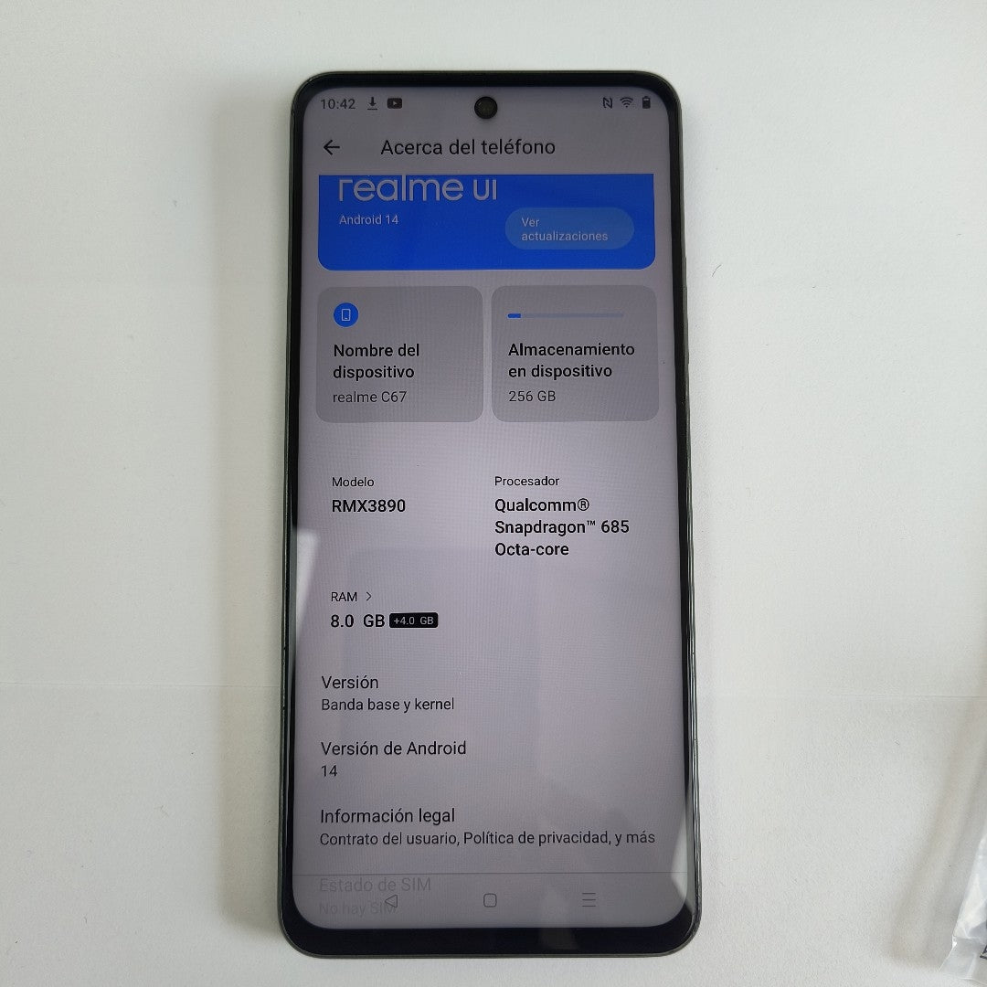 CELULAR REALME C67 RMX3890 (2023) 256 GB 8 GB RAM (SEMINUEVO)