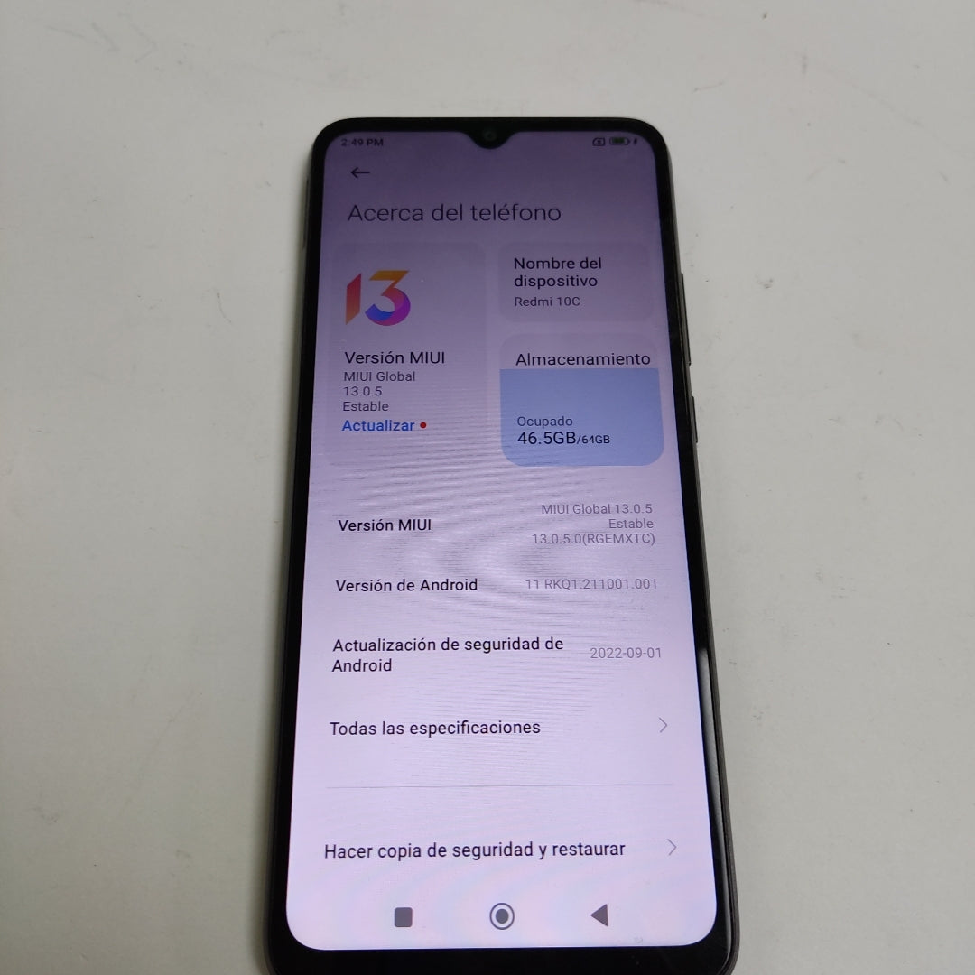 CELULAR XIAOMI REDMI 10C 220333QL 64 GB 4 GB RAM (SEMINUEVO)