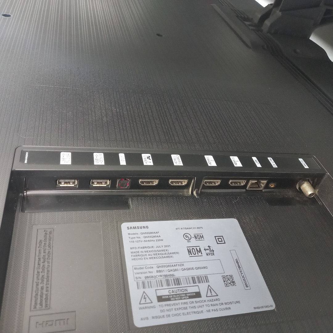 PANTALLA SAMSUNG QN55Q80AAF (2021) 55" QLED 4K (SEMINUEVO)