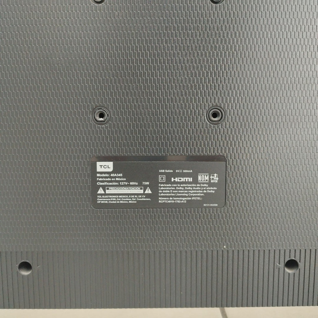 PANTALLA TCL 40A345 (2022) 40" LED FULL HD (SEMINUEVO)