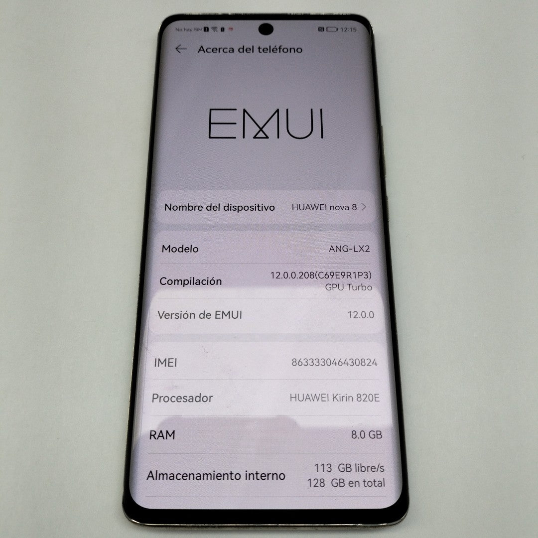 CELULAR HUAWEI NOVA 8 ANG-LX2 128 GB 8 GB RAM (SEMINUEVO)