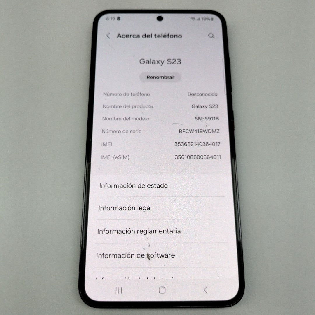CELULAR SAMSUNG GALAXY S23 SM-S911B 256 GB 8 GB RAM (SEMINUEVO)