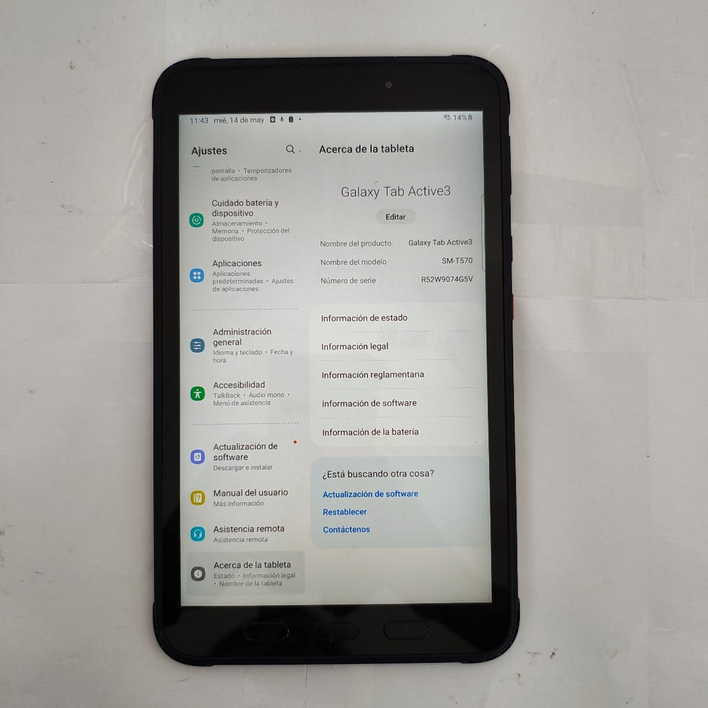 TABLETA SAMSUNG GALAXY TAB ACTIVE 3 SM-T570 64 GB 4 GB RAM (SEMINUEVO)