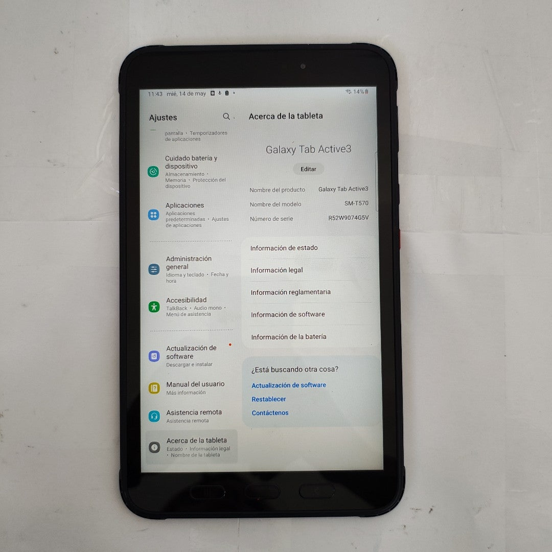 TABLETA SAMSUNG GALAXY TAB ACTIVE 3 SM-T570 64 GB 4 GB RAM (SEMINUEVO)
