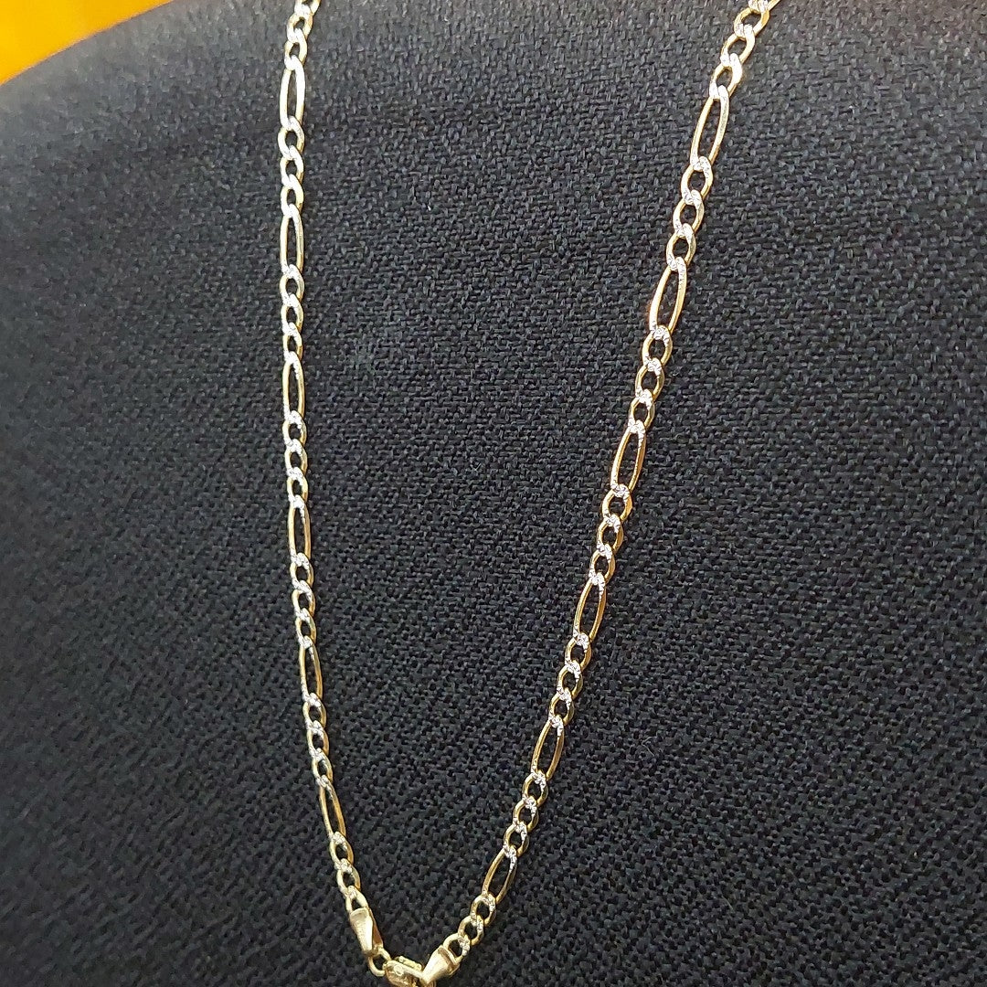CADENAS CARTIER 3*1 DIAMANTADA ORO 14K 7.5 (NUEVO)