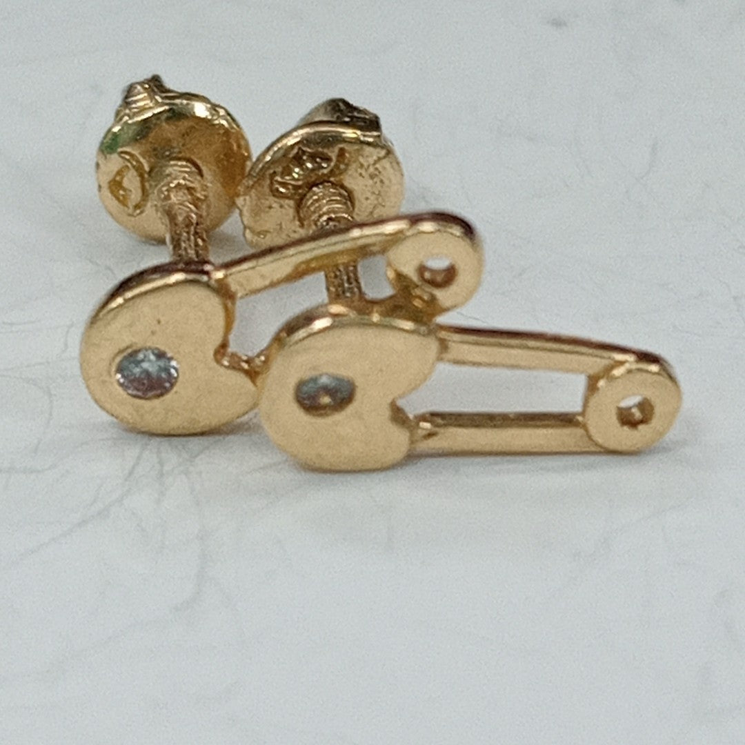 10166BRO97800B555 FRD15 BROQUELES ORO 14K 1PZAS (NUEVO)