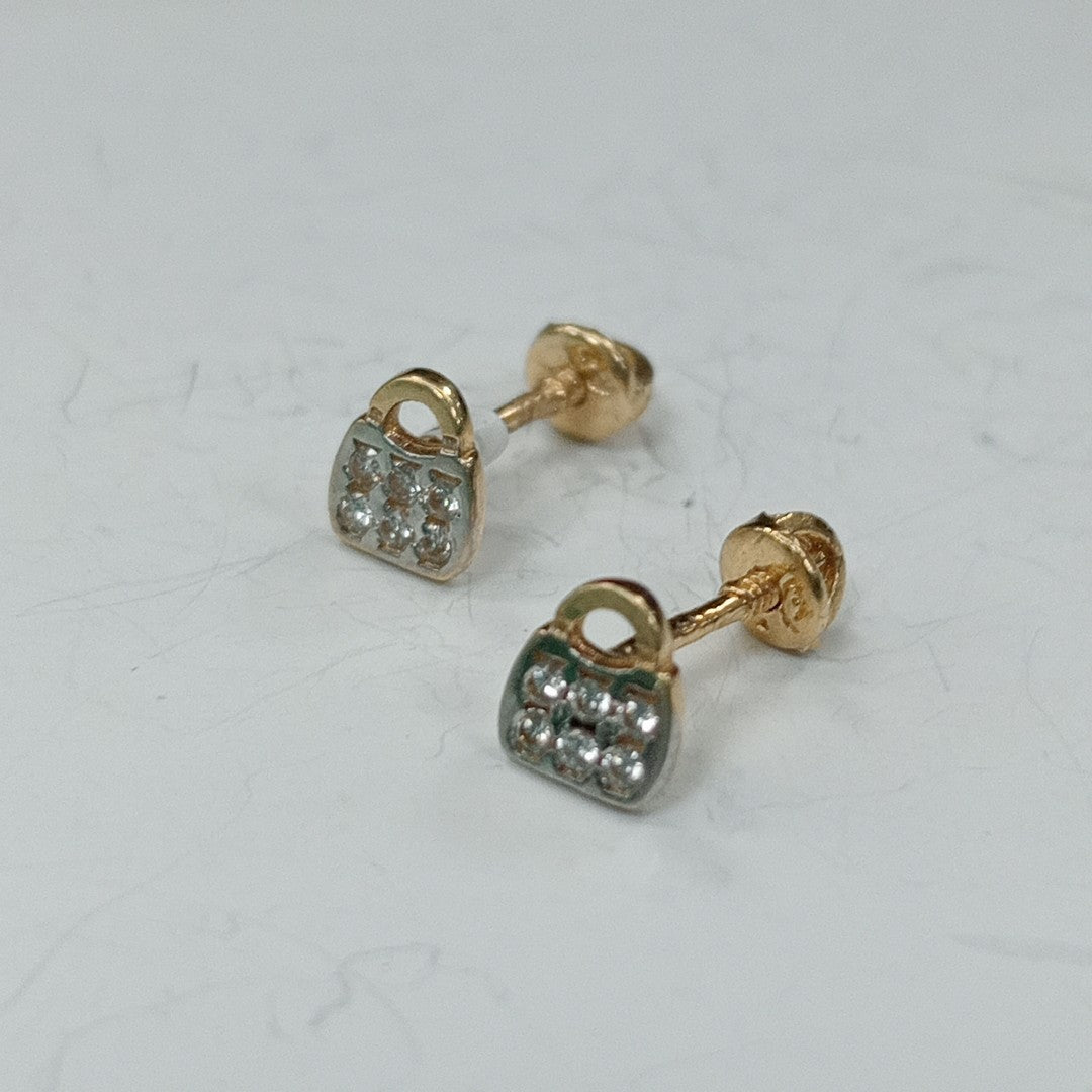 BROQUELES ORO 14K 1 (NUEVO)
