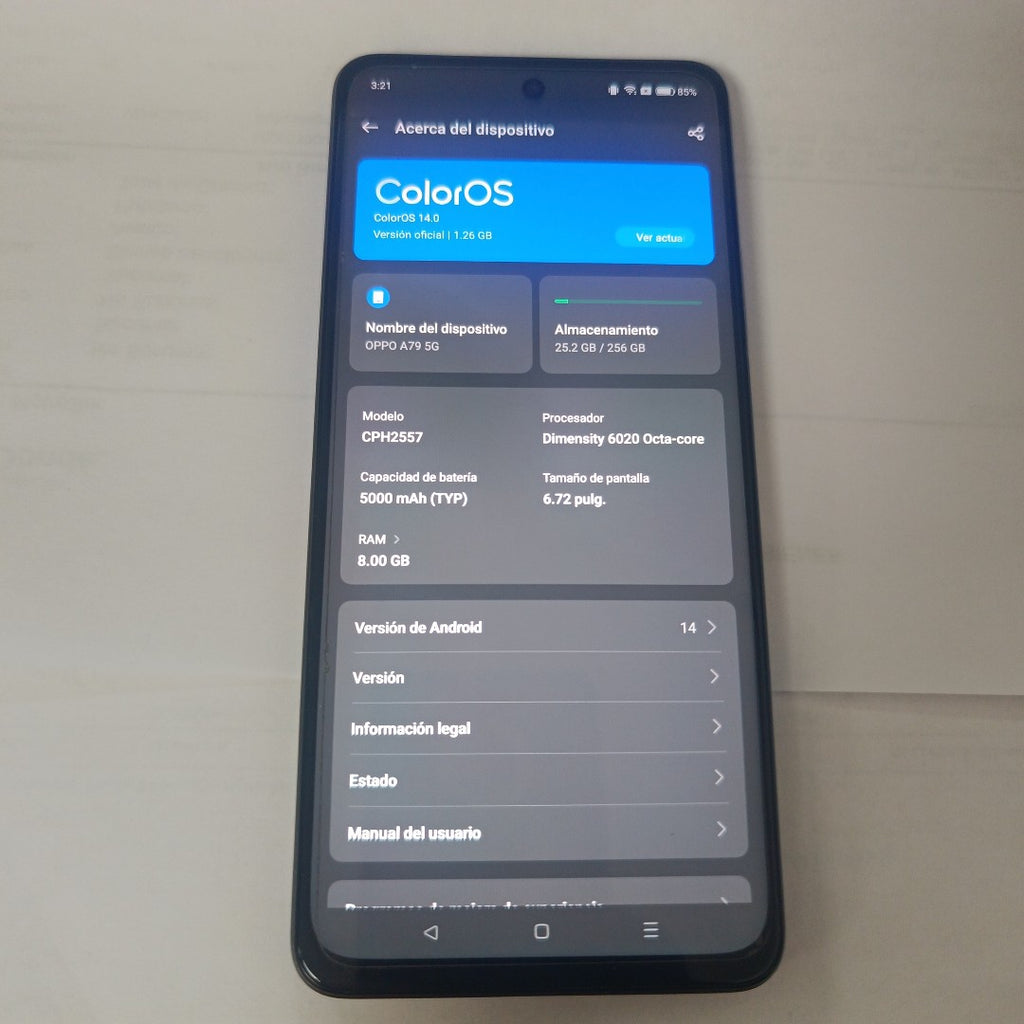 CELULAR OPPO  A79 CPH2557 (2023) 256 GB 8 GB RAM (SEMINUEVO)
