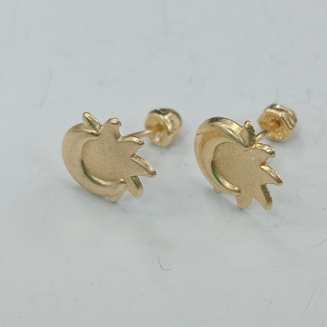 BROQUELES ORO 14K 1 GRS (NUEVO)