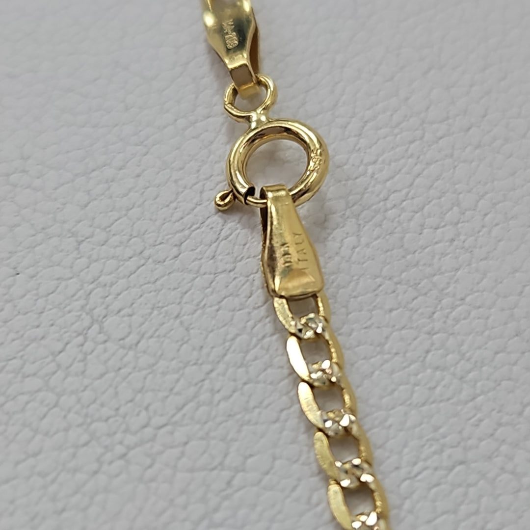 CADENAS BARBADA DIAMANTADA ORO 14K 5.2 (NUEVO)