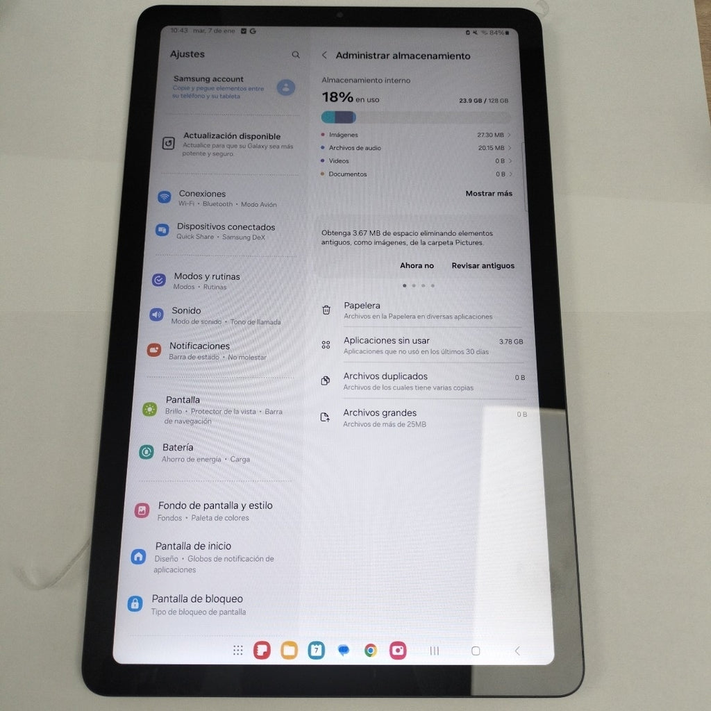 TABLETA SAMSUNG GALAXY TAB S6 LITE SM-P620 (2024) 128 GB 4 GB RAM (SEMINUEVO)