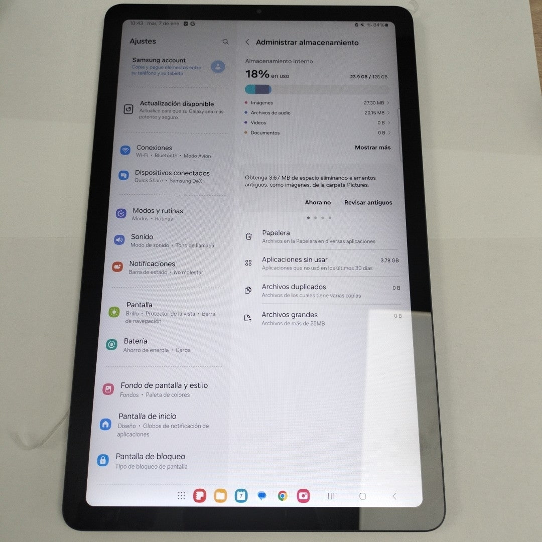 TABLETA SAMSUNG GALAXY TAB S6 LITE SM-P620 (2024) 128 GB 4 GB RAM (SEMINUEVO)