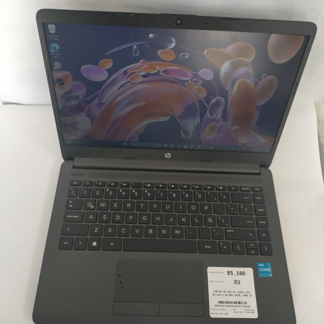 LAPTOP HP 240 G8 (2023) 512 GB SSD 8 GB RAM (SEMINUEVO)