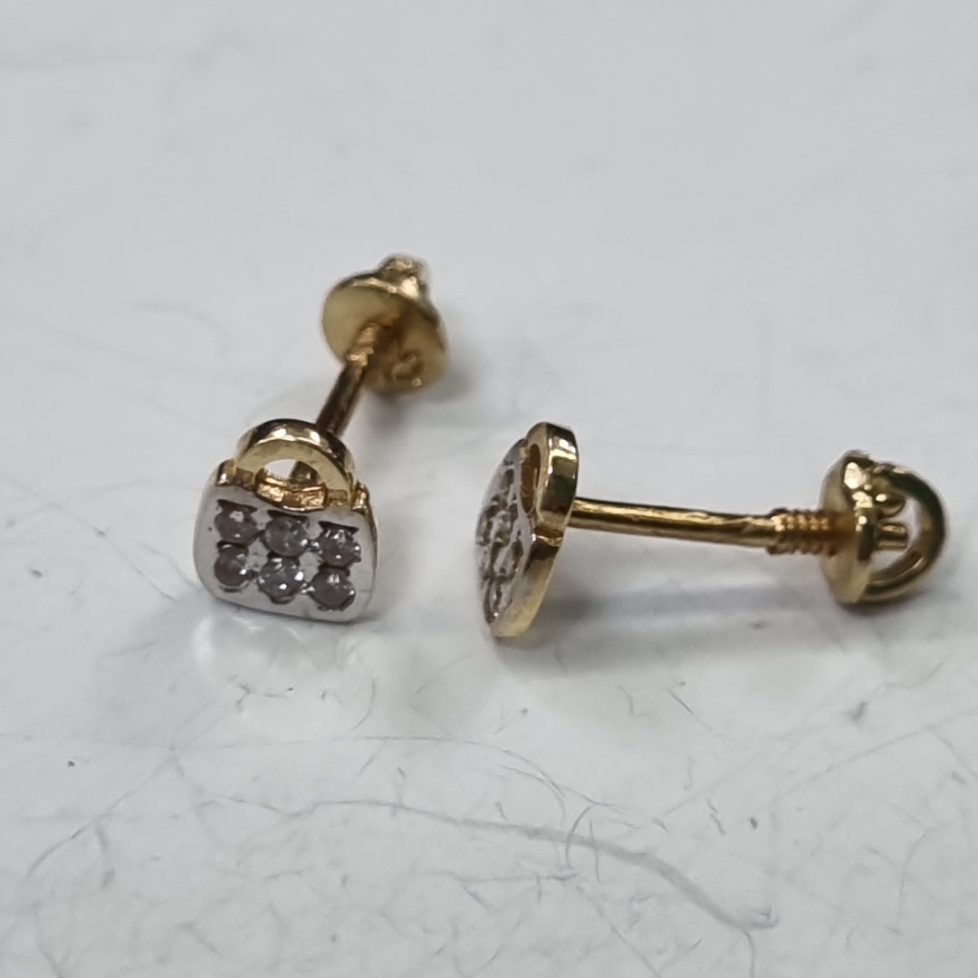 BROQUELES ORO 14K 1 (NUEVO)