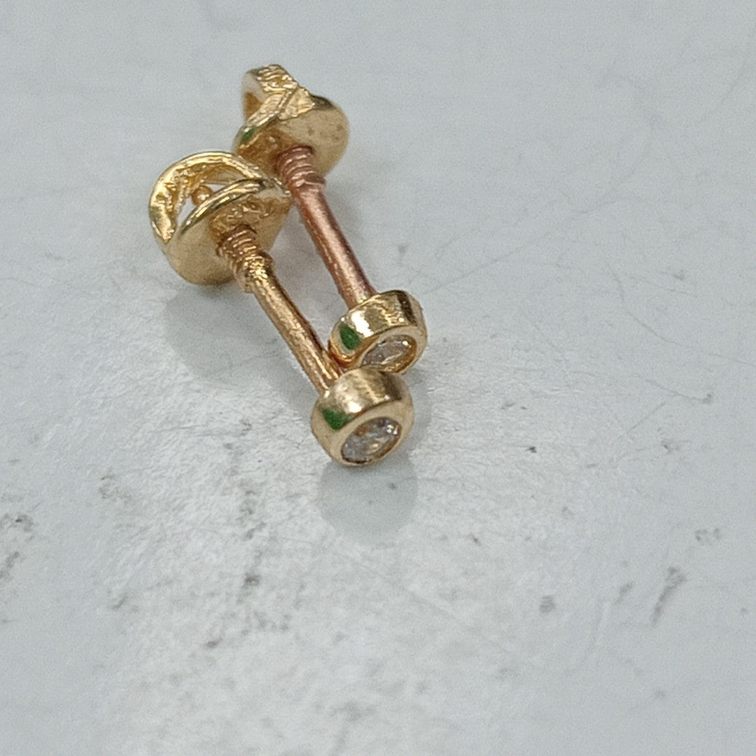 BROQUELES ORO 14K 1 (NUEVO)