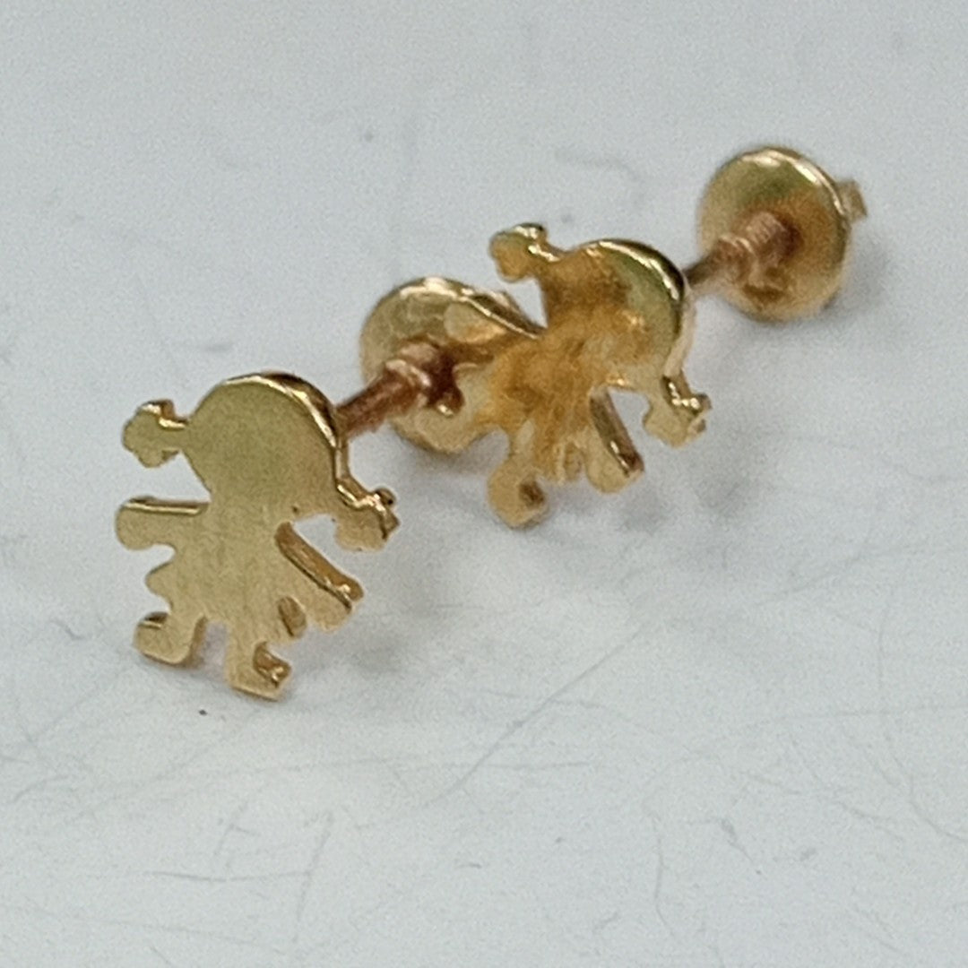 10950BRO88900B784 FRD11 BROQUELES ORO 14K 1PZAS (NUEVO)