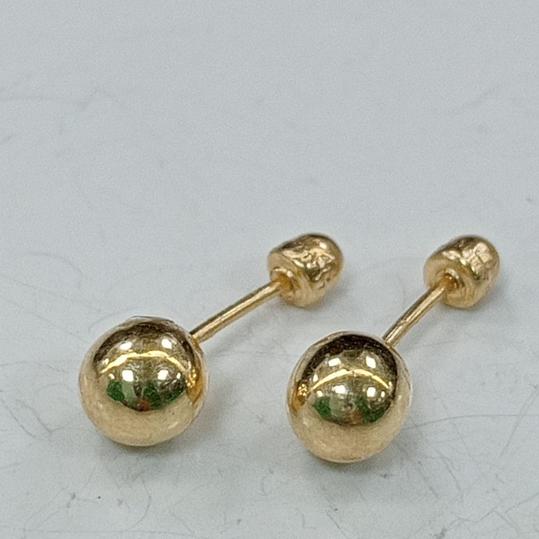 BROQUELES ORO 14K 1 GRS (NUEVO)