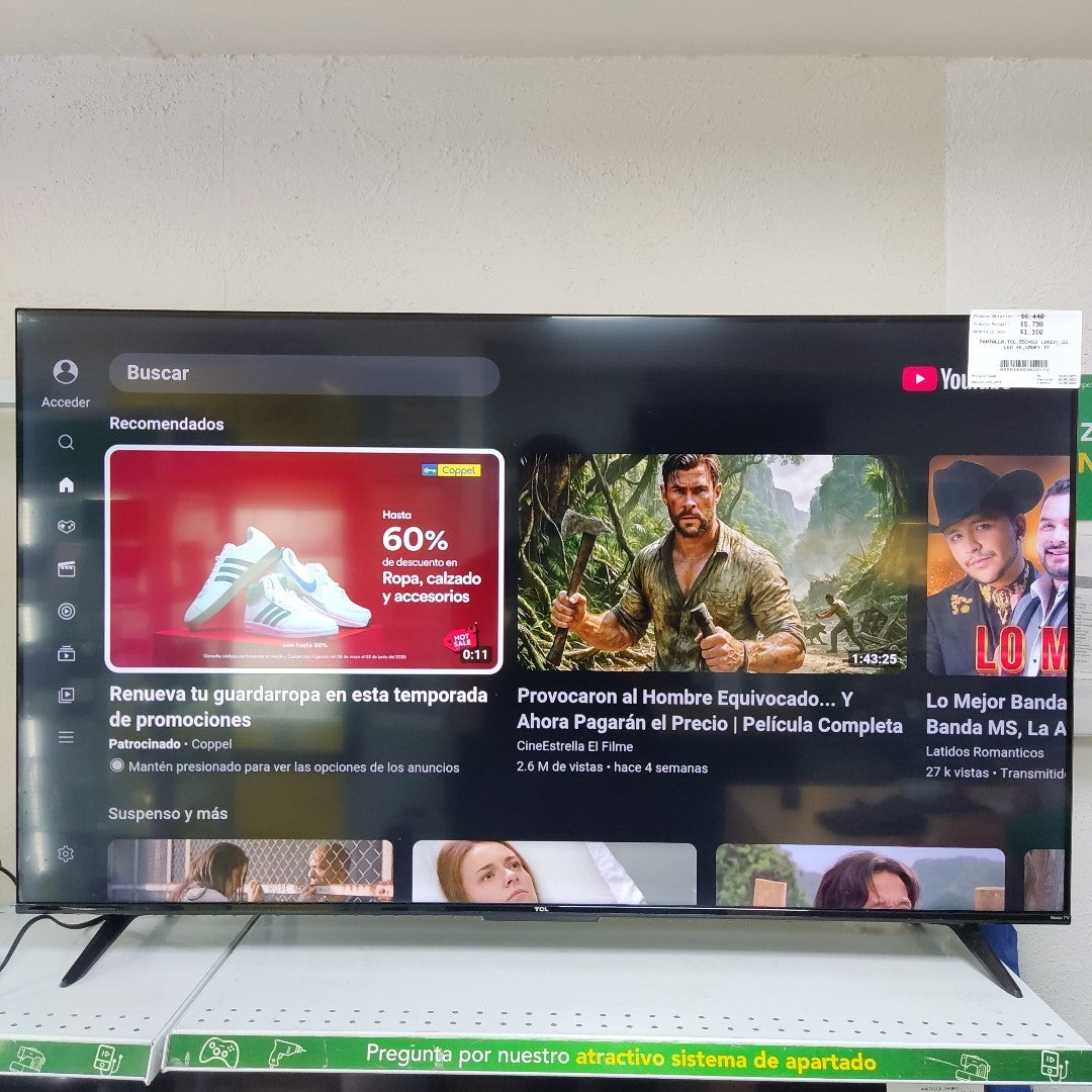 PANTALLA TCL 55S453 (2022) 55" LED 4K (SEMINUEVO)