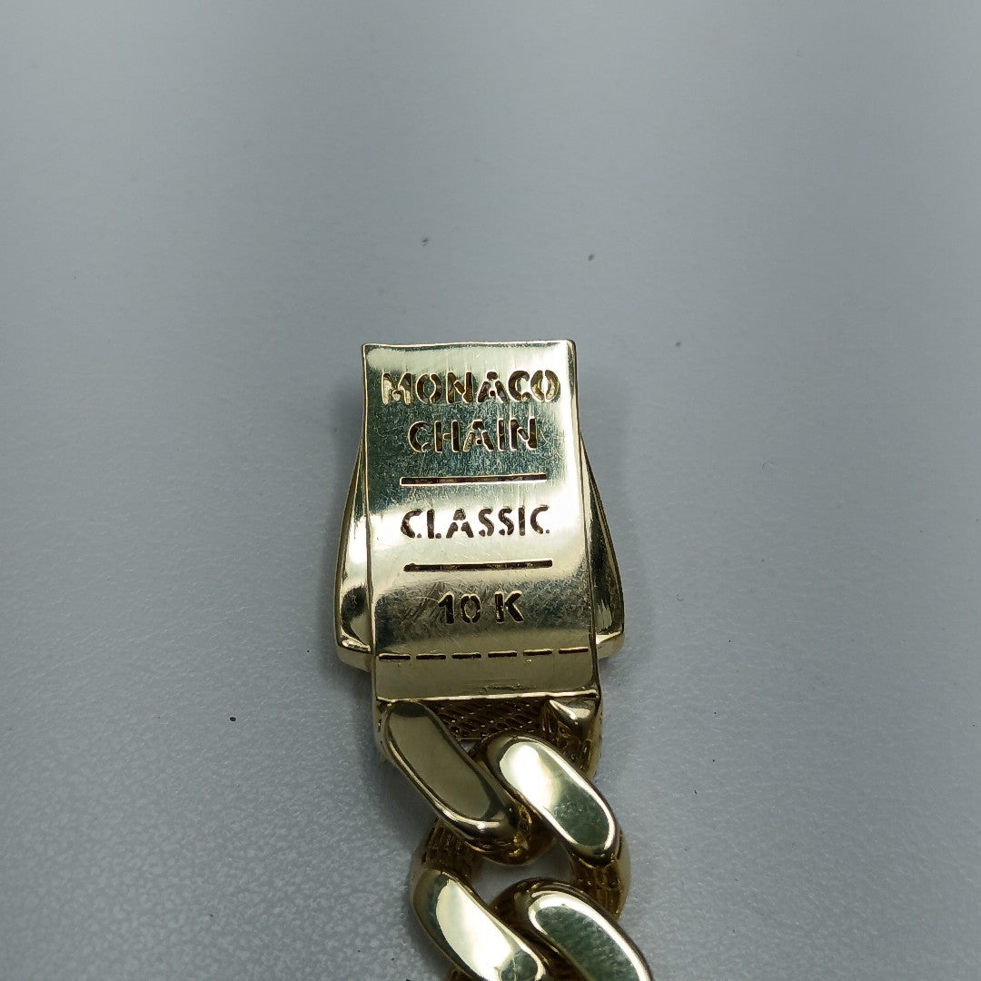 PULSERA CABALLERO MONACO ORO 10K 16.3 (NUEVO)