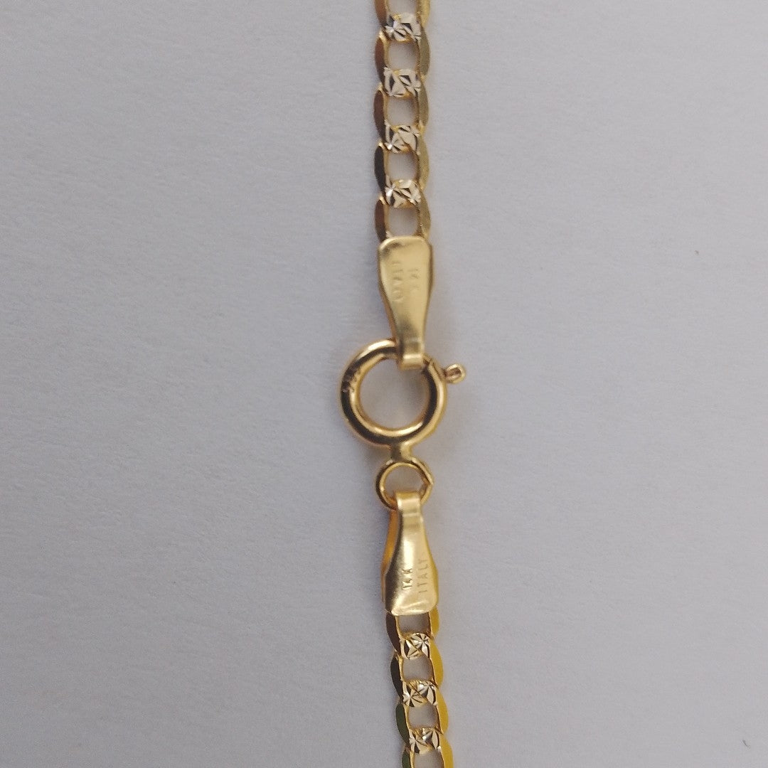 CADENAS BARBADA DIAMANTADA ORO 14K 4.3 (NUEVO)