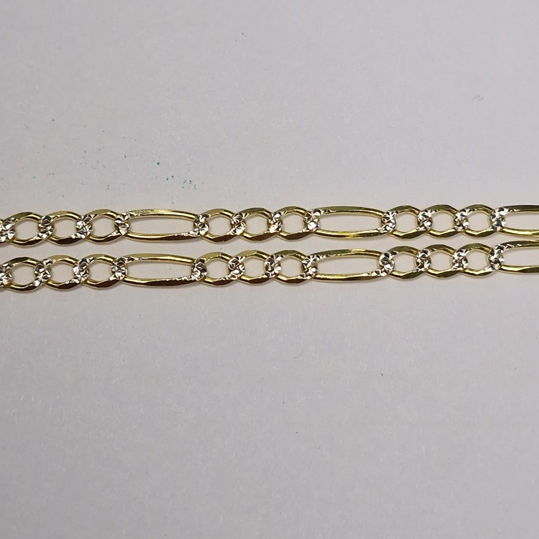 CADENAS CARTIER 3*1 DIAMANTADA ORO 14K 8.1 (NUEVO)