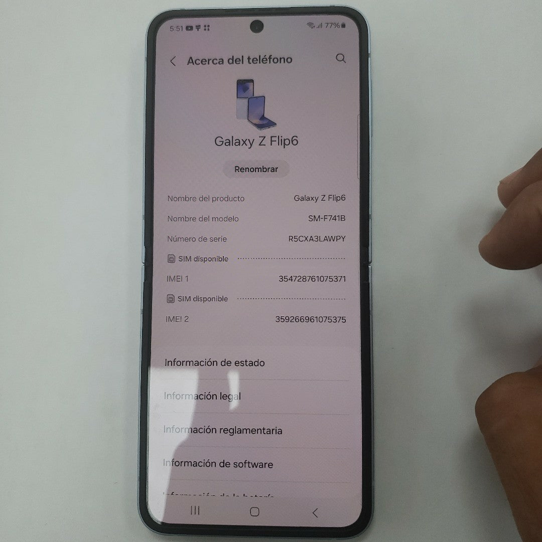 CELULAR SAMSUNG GALAXY Z FLIP6 SM-F741B (2024) 512 GB 12 GB RAM