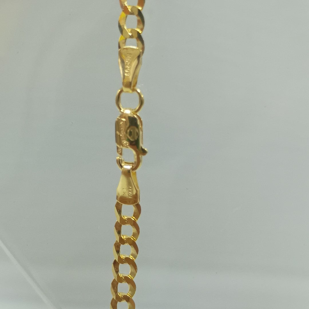 CADENAS BARBADA AMARILLA ORO 14K 7.5 (NUEVO)