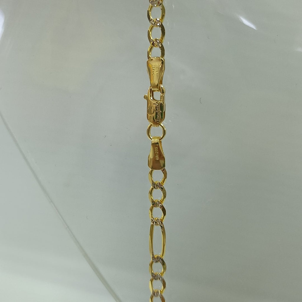 CADENAS CARTIER 3*1 DIAMANTADA ORO 14K 7.5 (NUEVO)