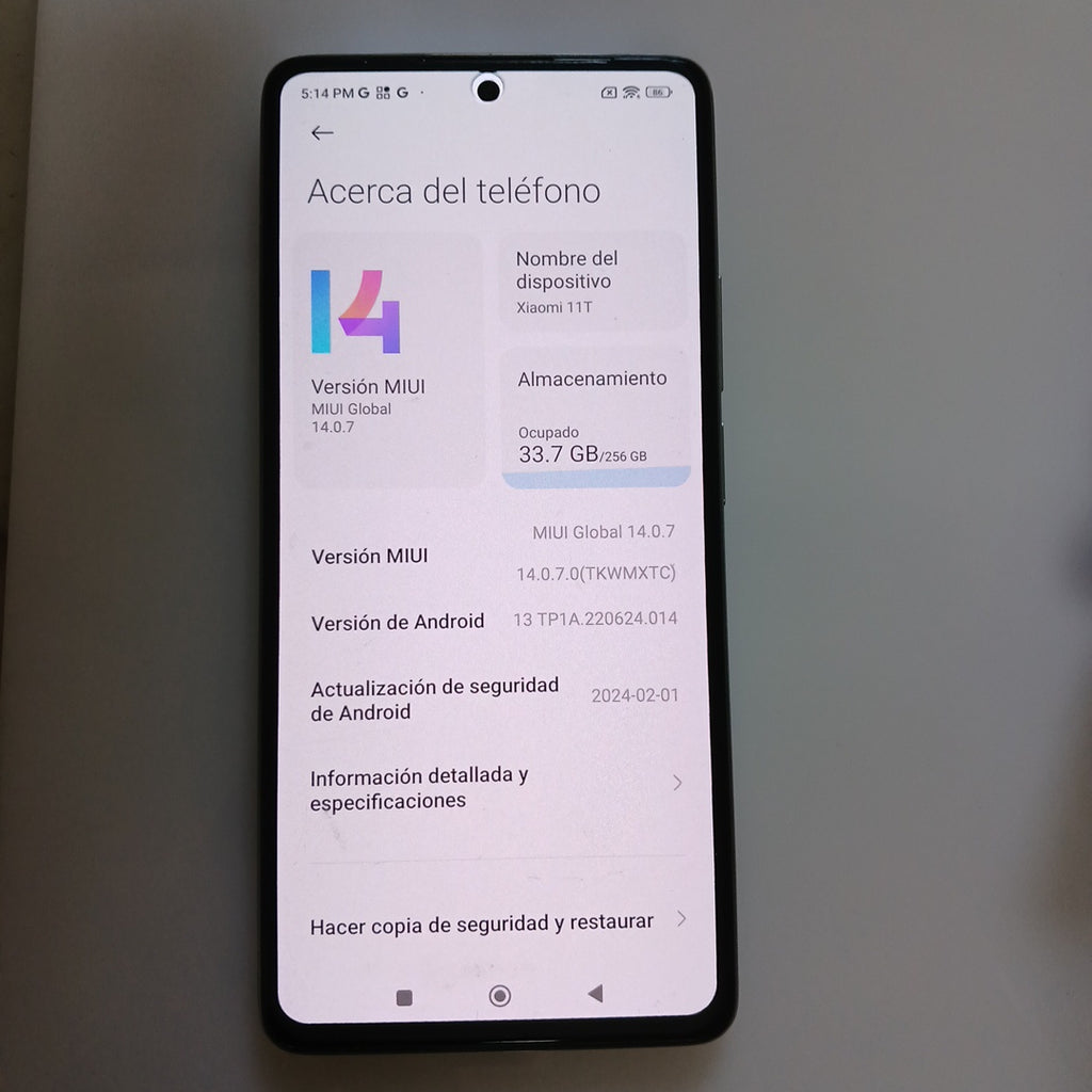 CELULAR XIAOMI 11T 21081111RG 256 GB 8 GB RAM (SEMINUEVO)