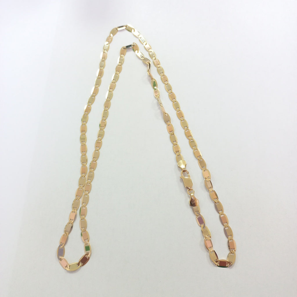 CADENAS VALENTINA/ESPEJO ORO 14K 10.6 (NUEVO)