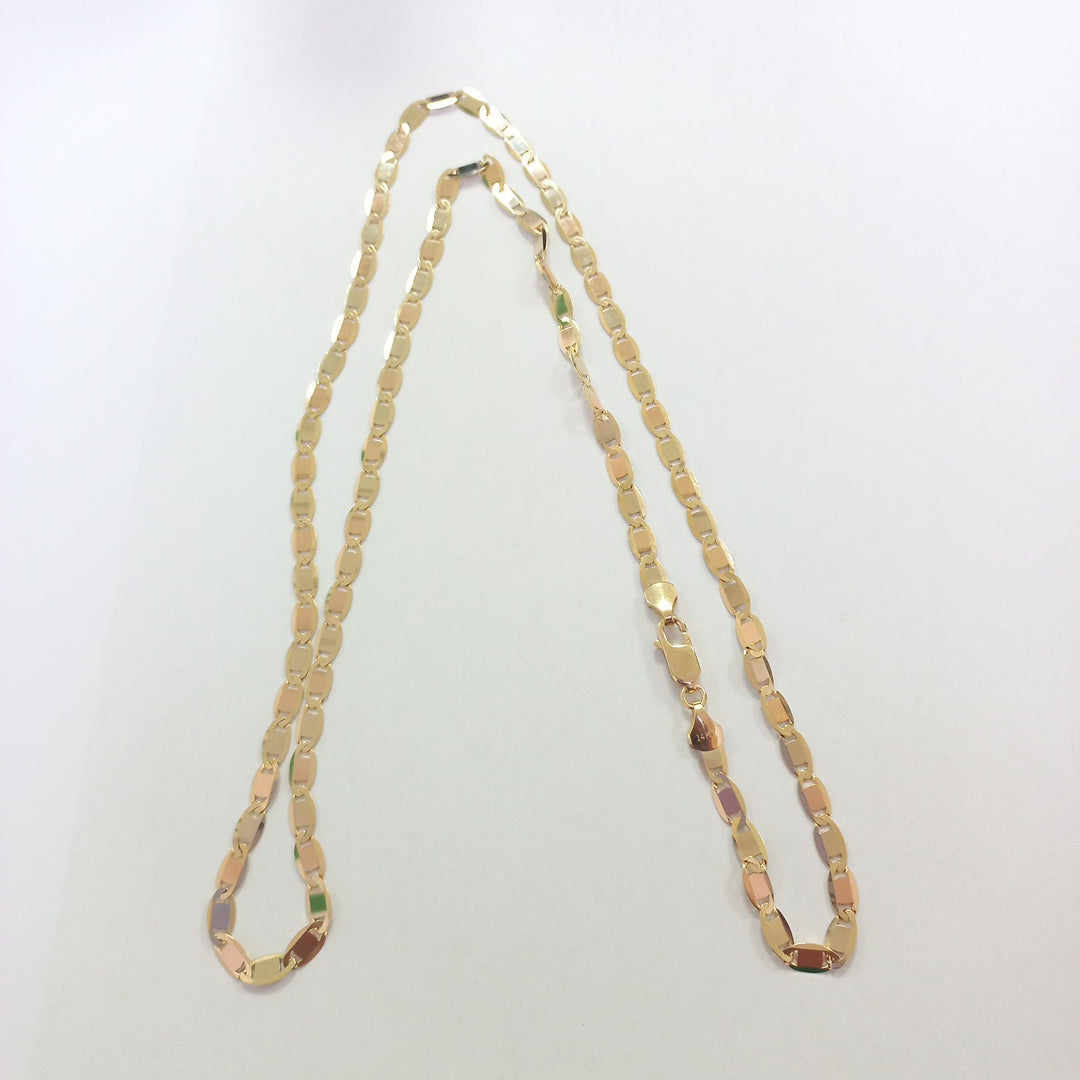 CADENAS VALENTINA/ESPEJO ORO 14K 10.6 (NUEVO)