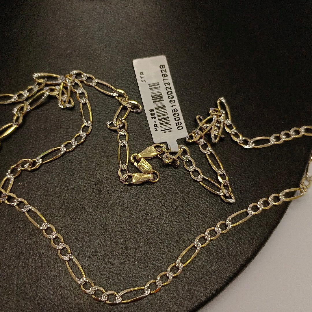 CADENAS CARTIER 3*1 DIAMANTADA ORO 14K 7.4 (NUEVO)
