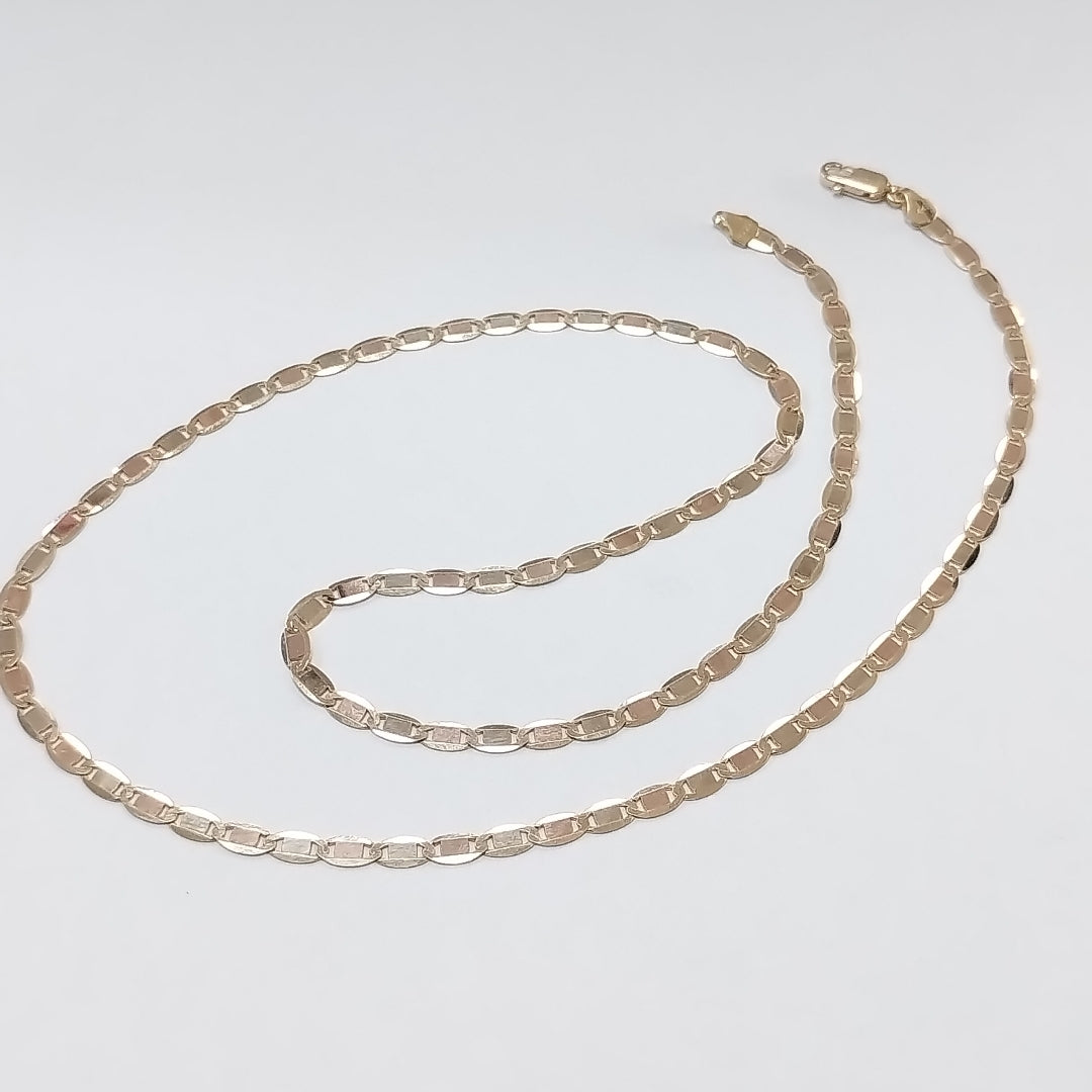 CADENAS VALENTINA/ESPEJO ORO 14K 10.6 (NUEVO)