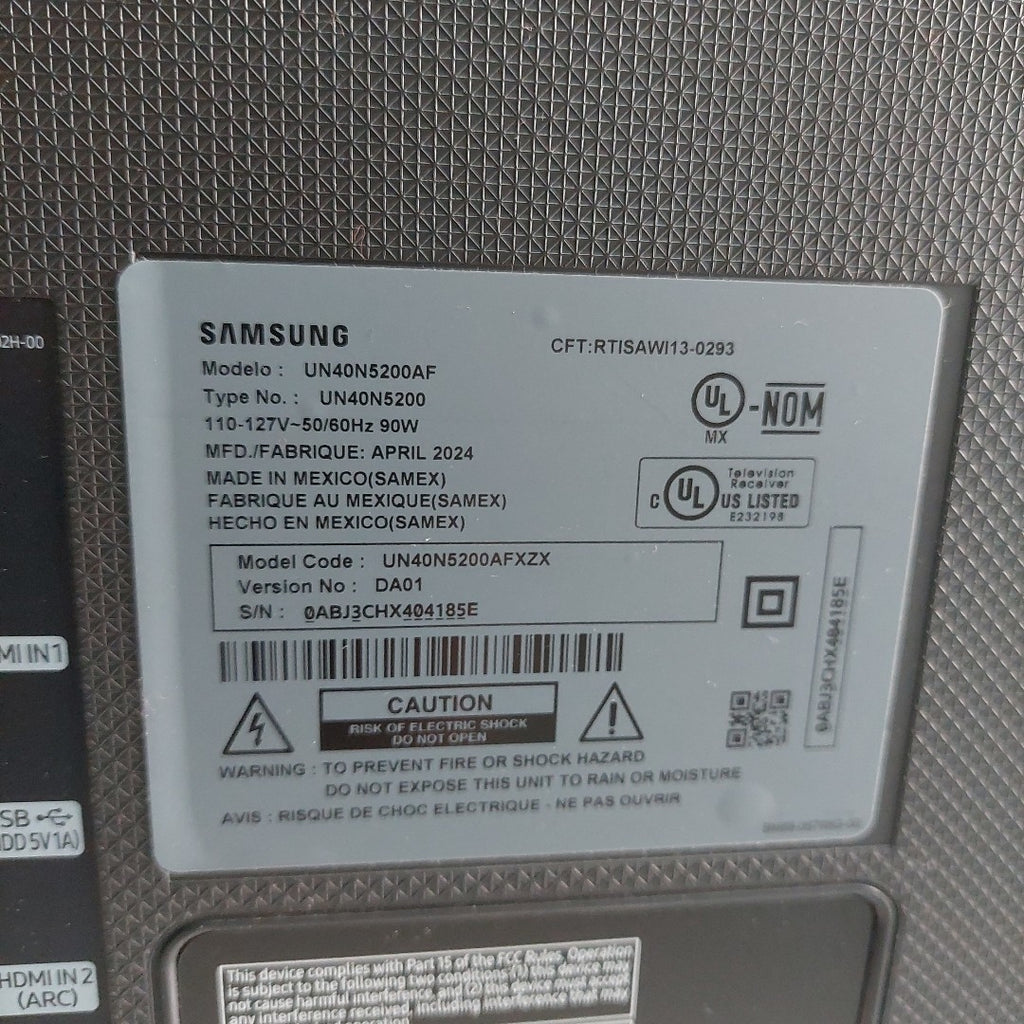 PANTALLA SAMSUNG UN40N5200AF (2024) 40" LED FULL HD (SEMINUEVO)
