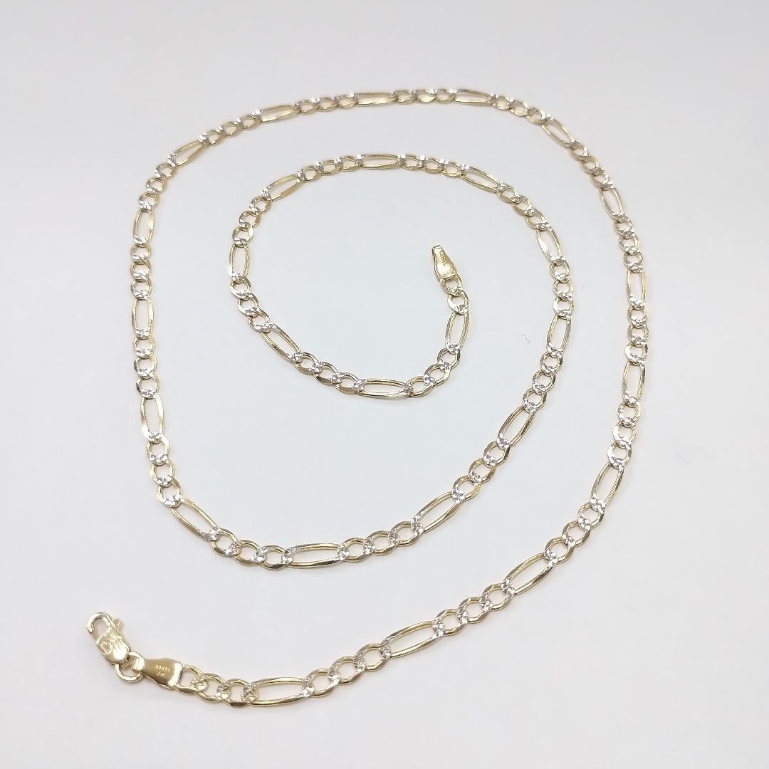 CADENAS CARTIER 3*1 DIAMANTADA ORO 14K 7.4 (NUEVO)